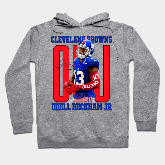 Odell Beckham Jr Aesthetic Tribute 〶 Hoodie by Terahertz'Cloth